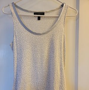 Banana Republic Grey and white leopard tank